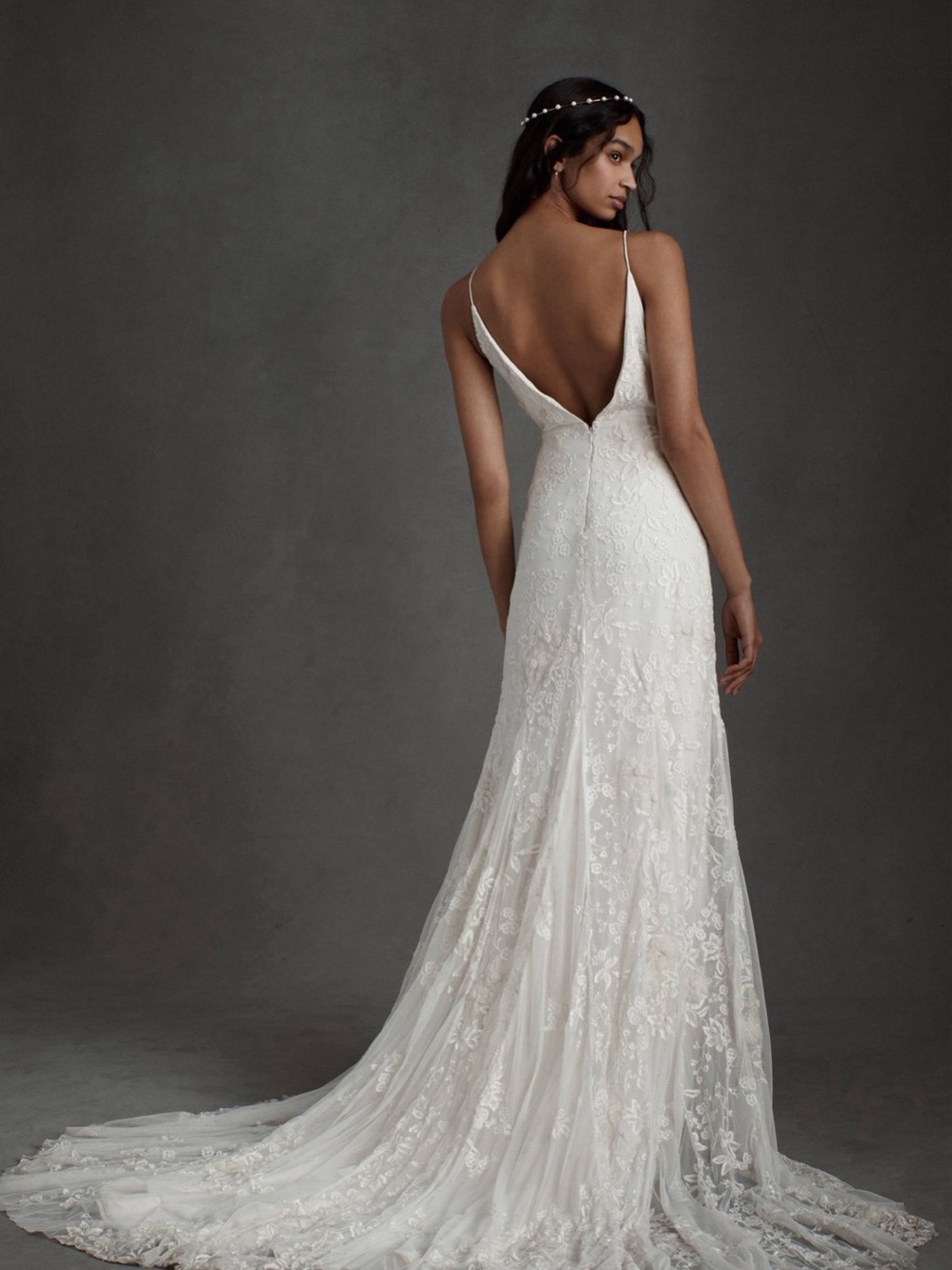 BHLDN Floral Lace Wedding Dress Size 6 NEW